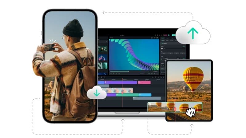 use filmora cloud for transferring project