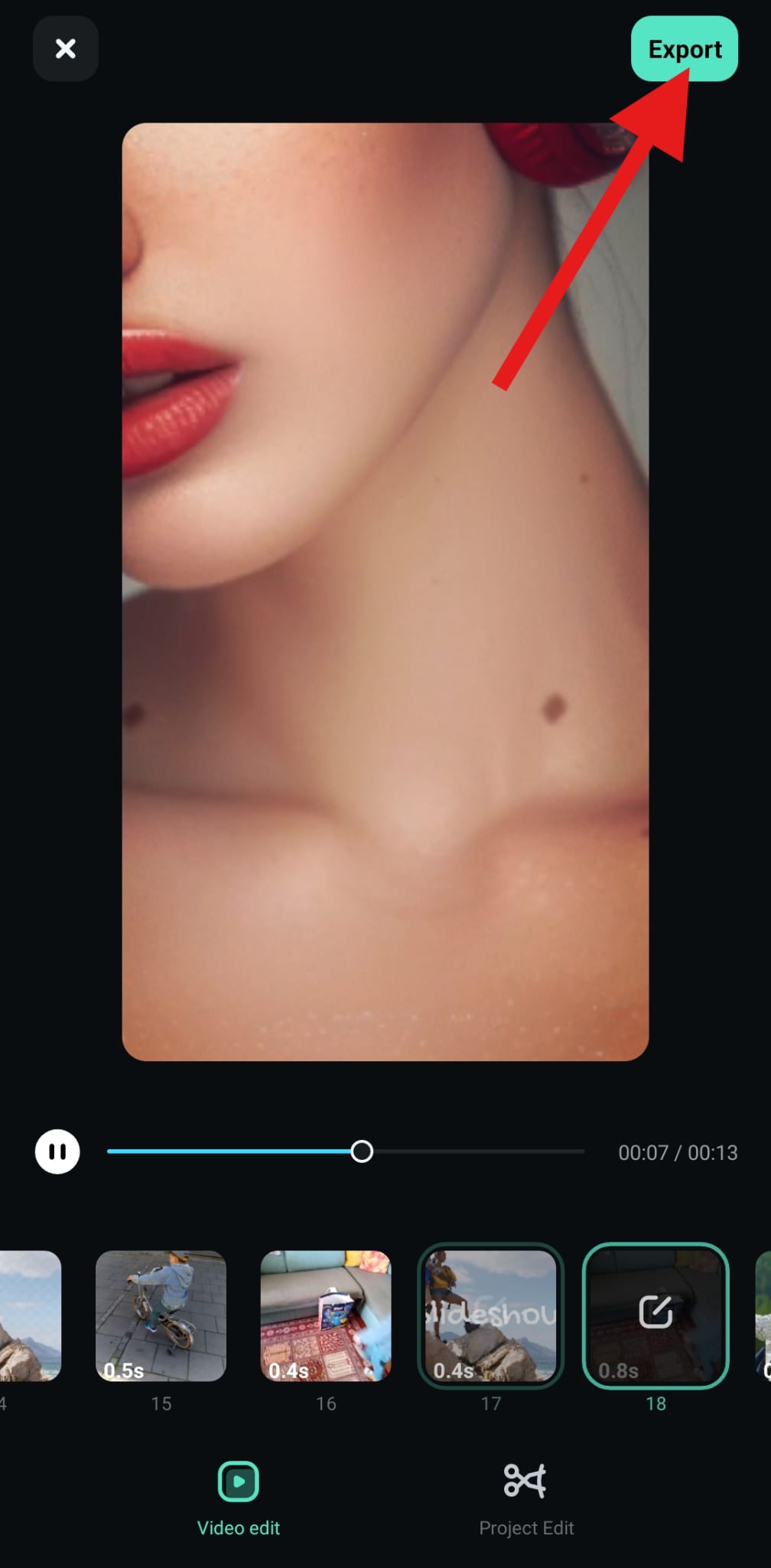 export filmora mobile template instagram carousel