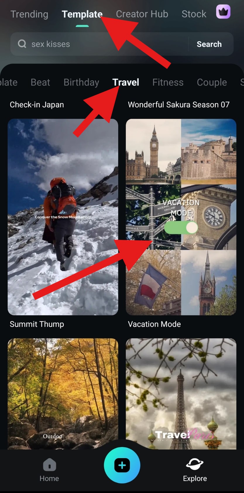 pick a creative template filmora mobile