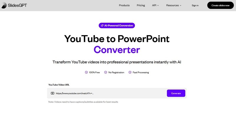 mp4 video to ppt converter slidesgpt