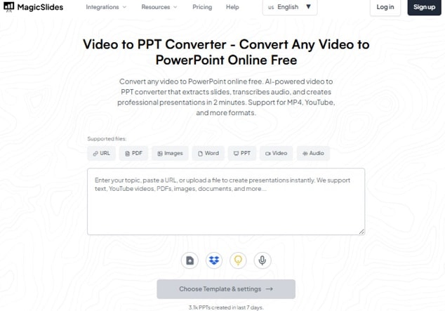 mp4 video to ppt converter magic slides