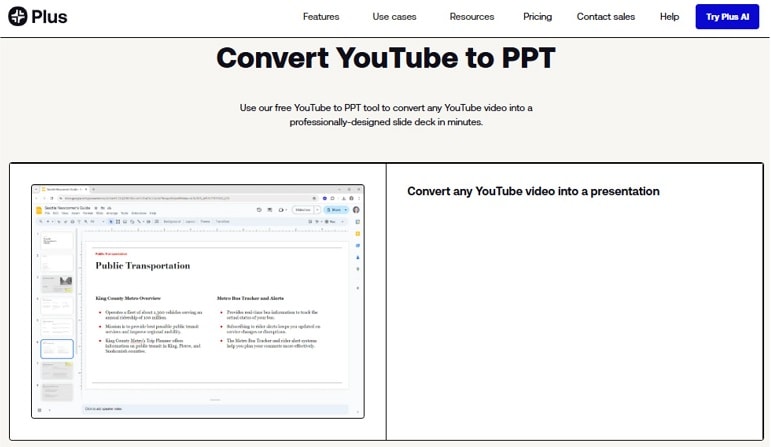 mp4 video to ppt converter plusai