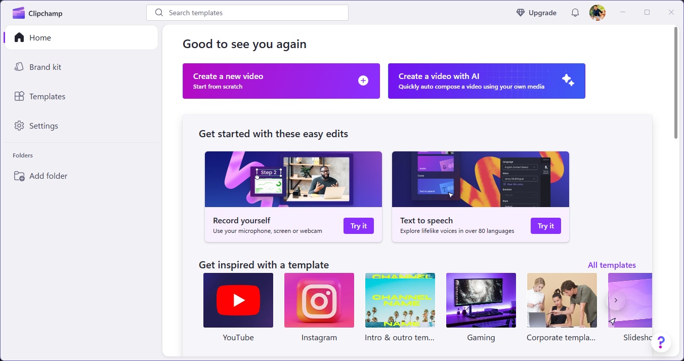 launch clipchamp