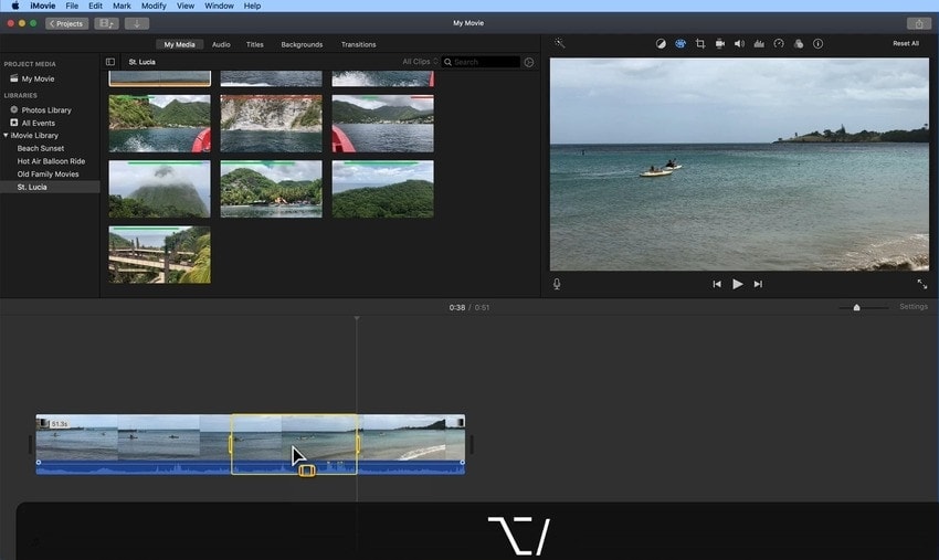 trim video in imovie