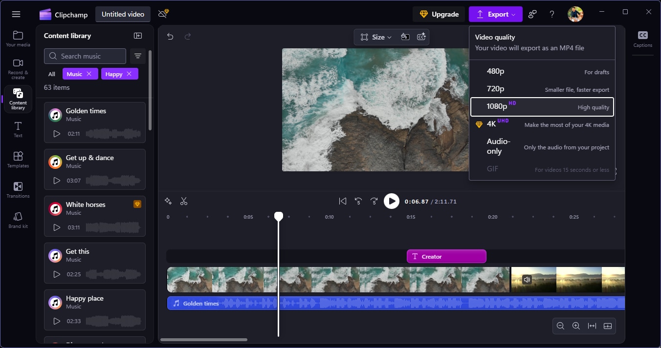 export video