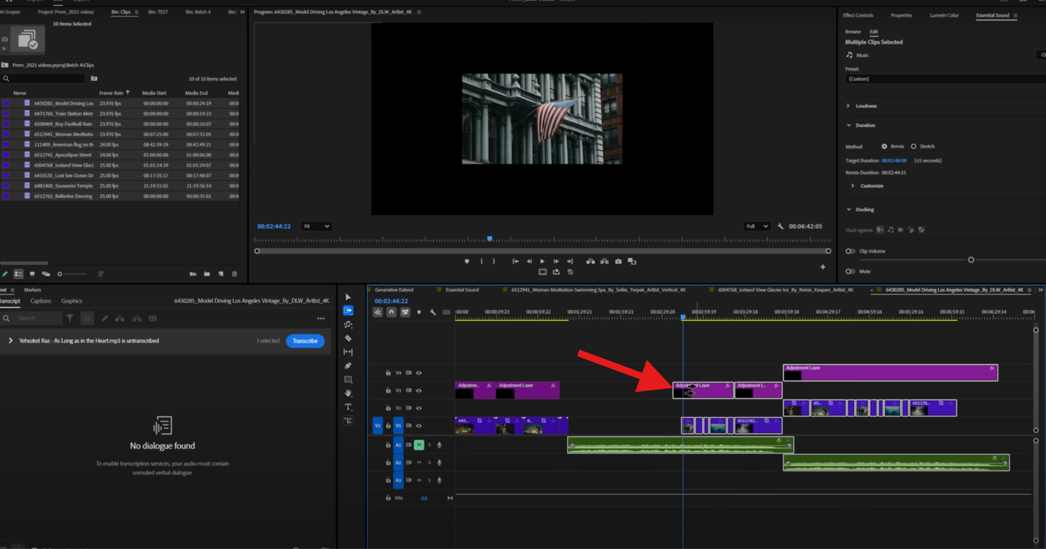 use track select tool premiere pro