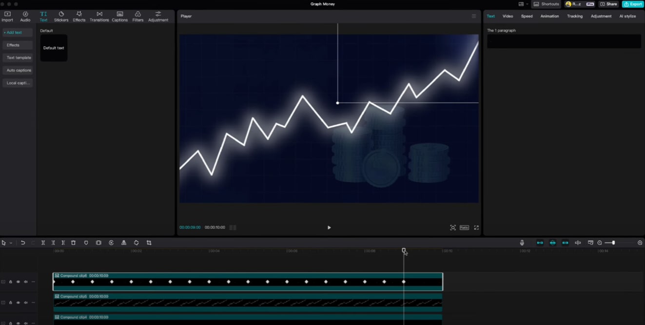 capcut data visualization interface example screenshot