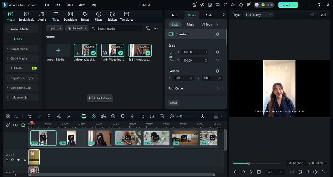 create video montages with filmora