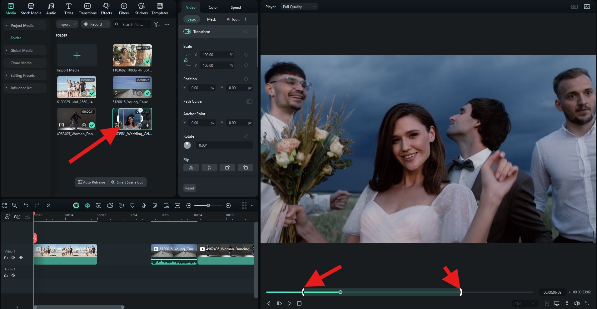 import media files in filmora desktop