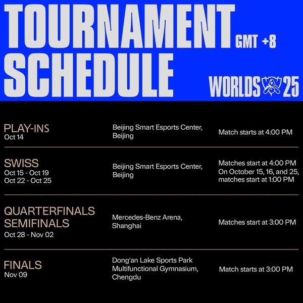 lol worlds schedule