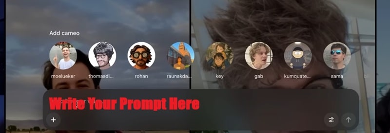 write down your prompt and generate