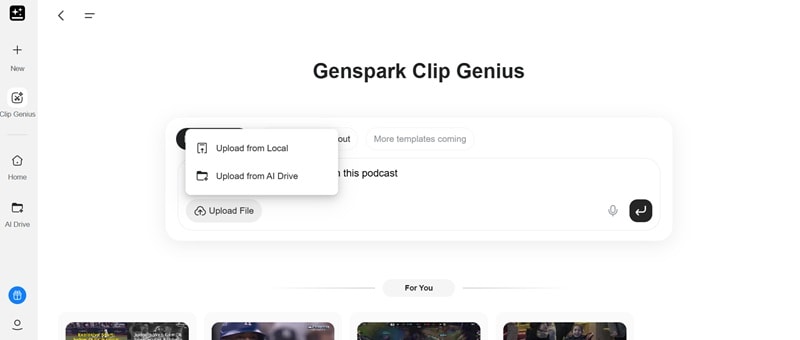 upload video to clip genius