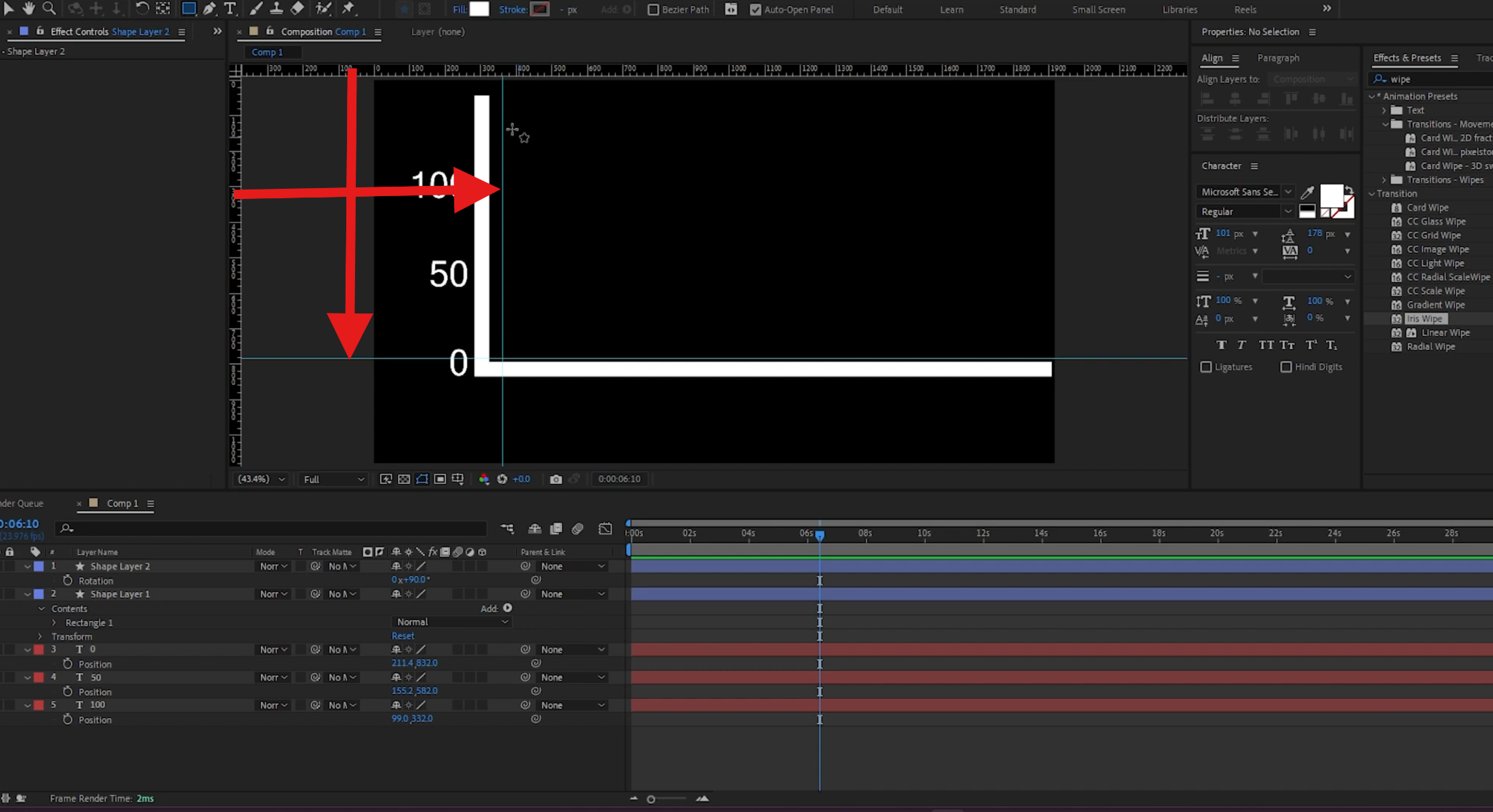 add grid lines in after effects