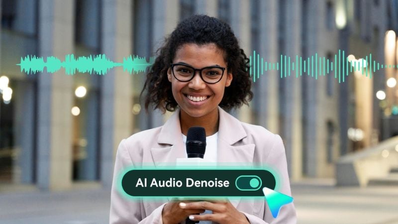 filmora ai audio denoise feature