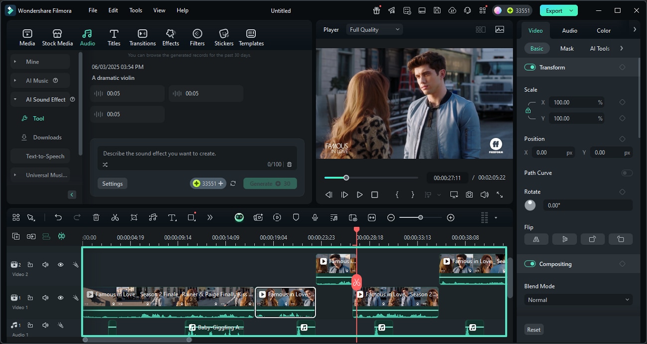 execute multi-track layering for trailer