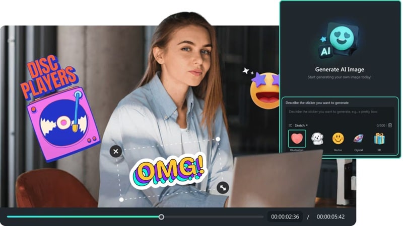 generate custom stickers for your gif