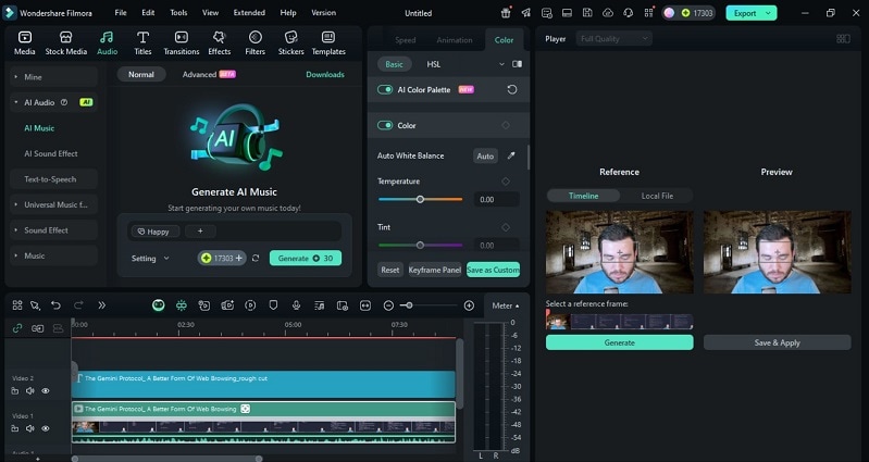 apply color match tool