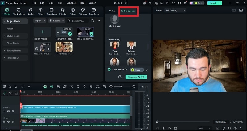 apply text to speech tool