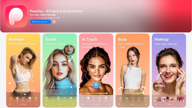 peachy as a distort face app