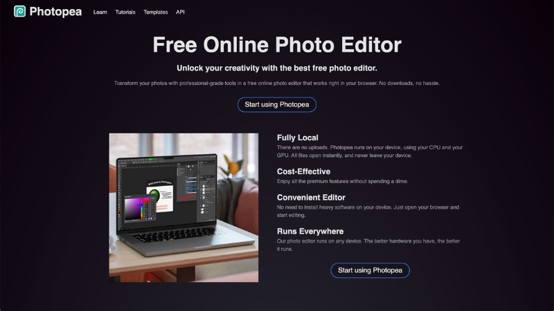 photopea cartoon font maker online