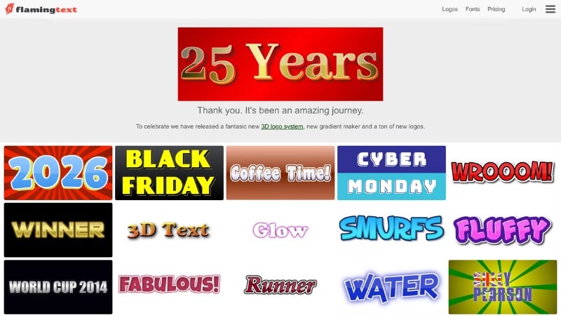 flammingtext quick cartoon logo maker