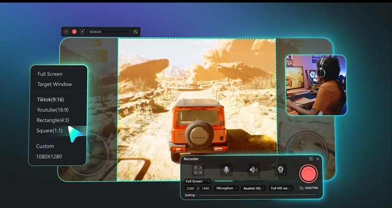 filmora screen recorder feature