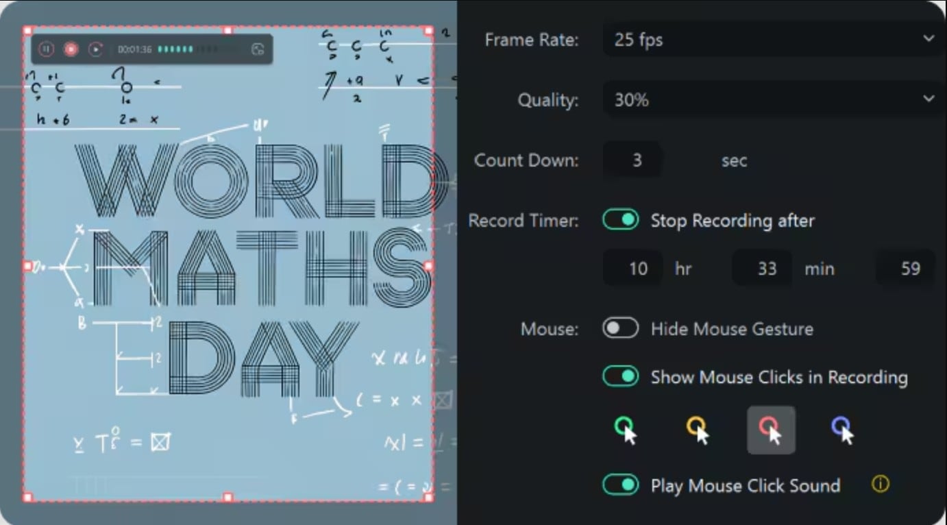 adjust filmora recorder settings