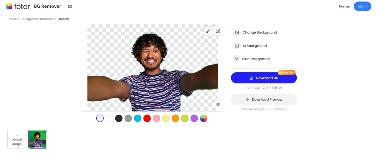 fotor green screen photo editor