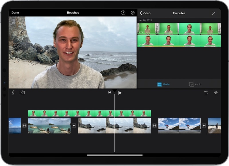 imovie green screen editing