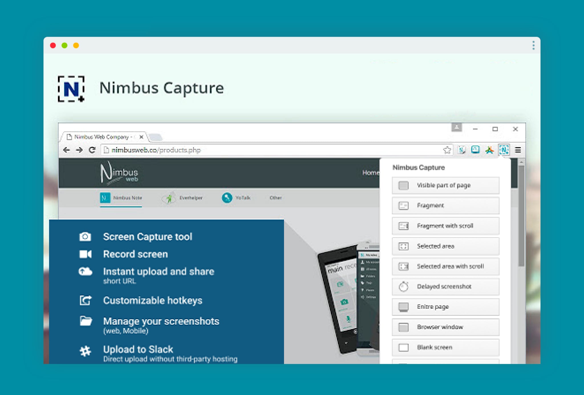 nimbus capture for recording