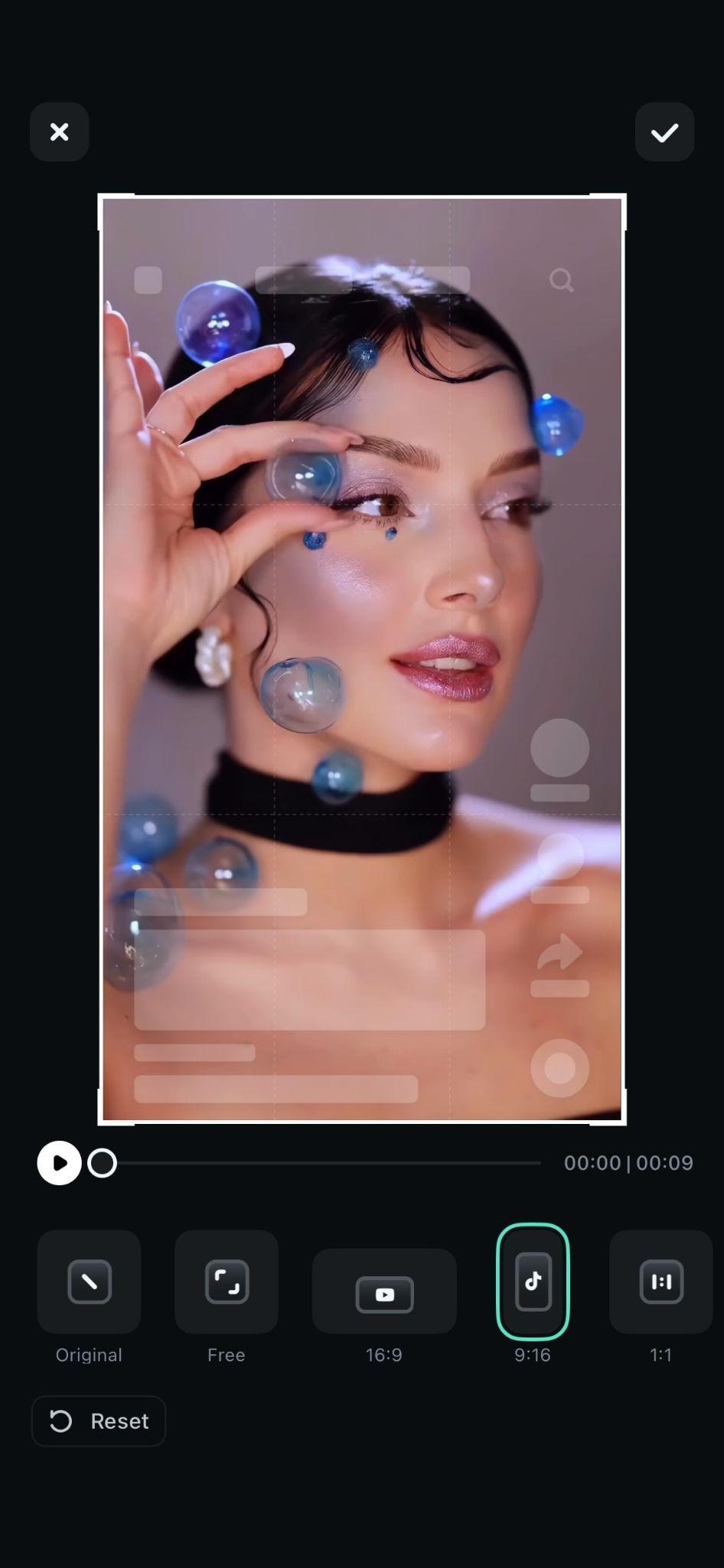 tap crop or ratio to resize