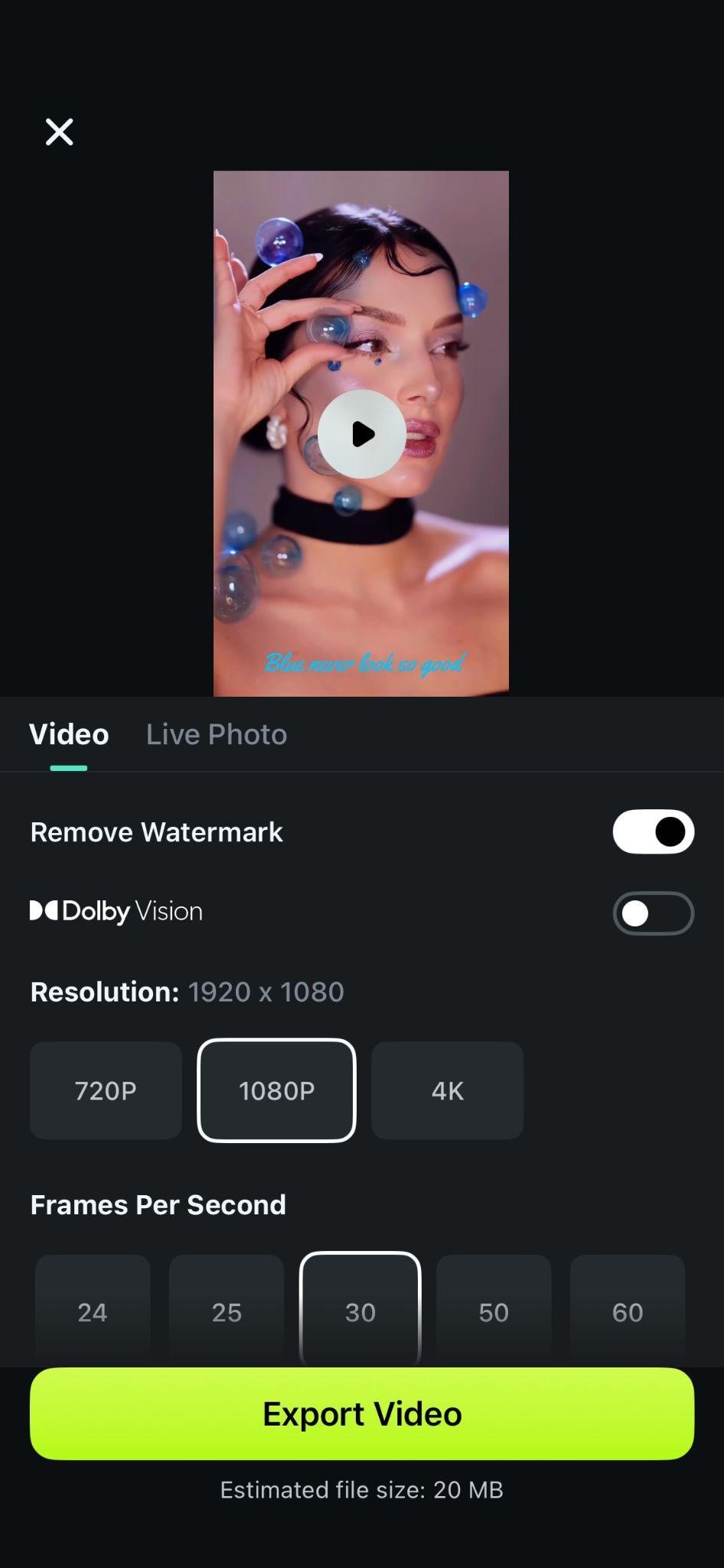 export the final video