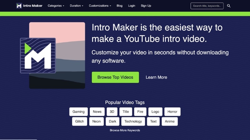 info maker for quick video intros