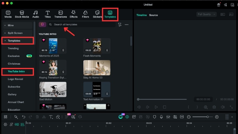 customize the template and click finish