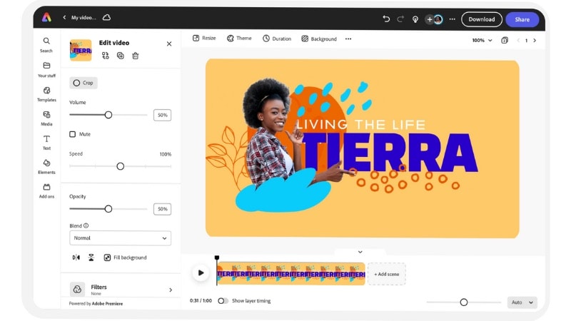 adobe express as an intro maker