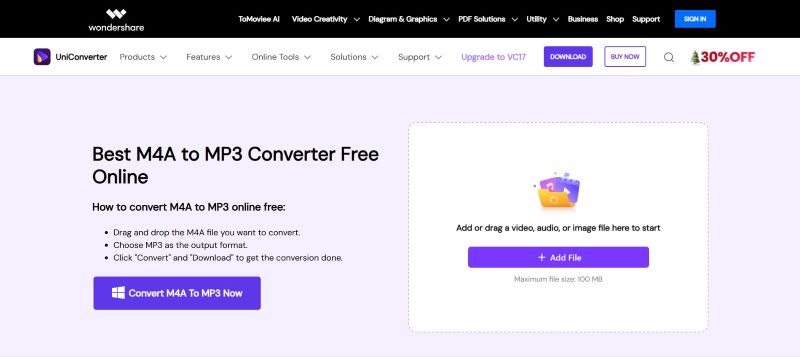 uniconverter as audio converter