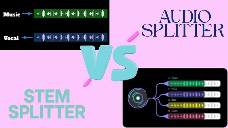 audio vs stem splitter