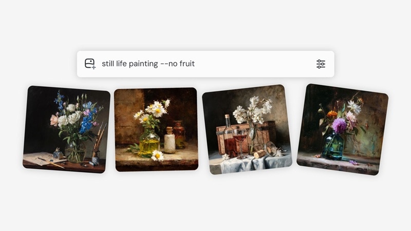 midjourney negative prompt no parameter sample