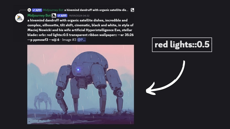 midjourney negative prompt weights