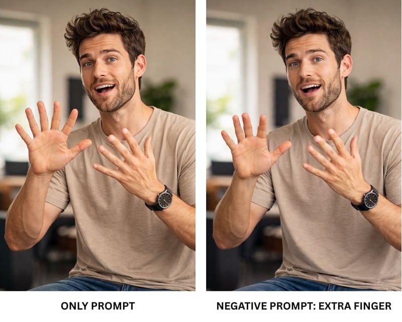 negative prompt pour les erreurs d’anatomie