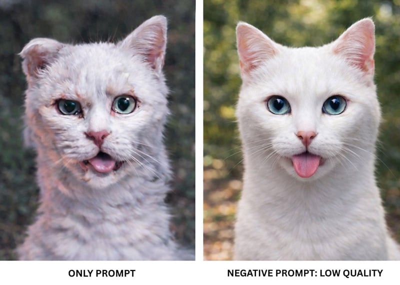 negative prompt pour éviter une image de basse qualité