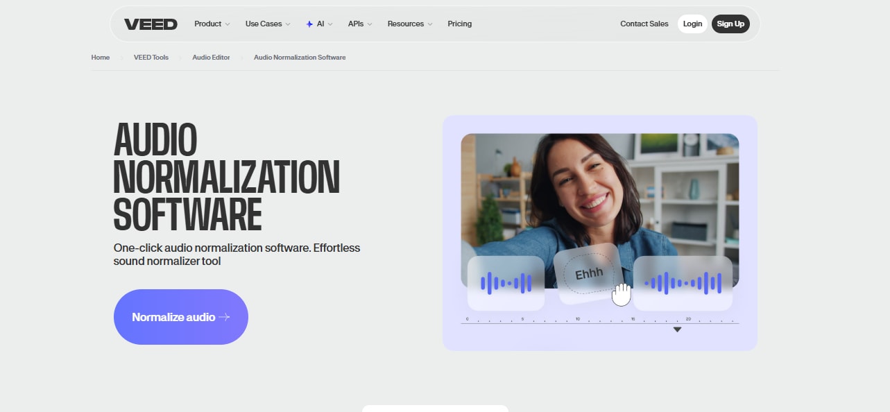 veed.io audio normalizer