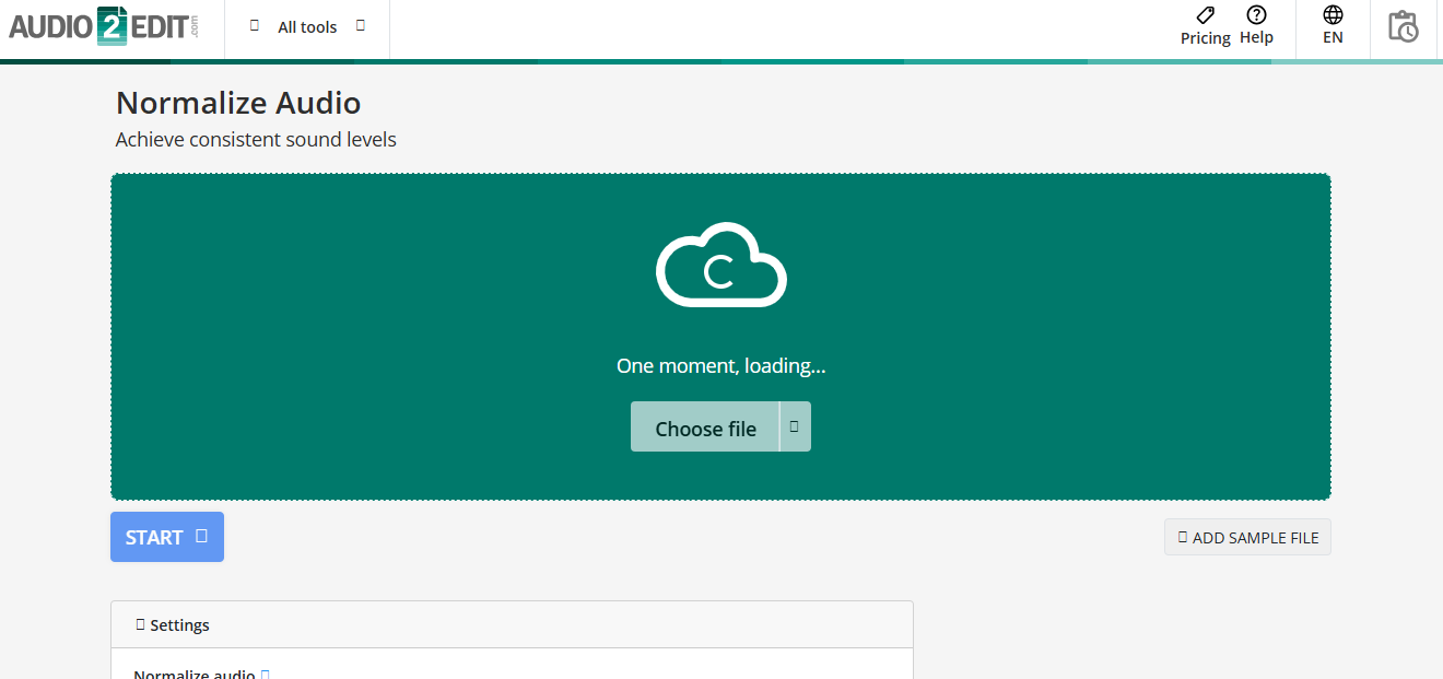 audio2edit audio normalizer
