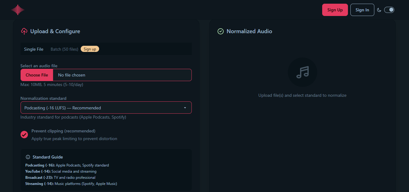 VoiceDeck Volume Normalizer
