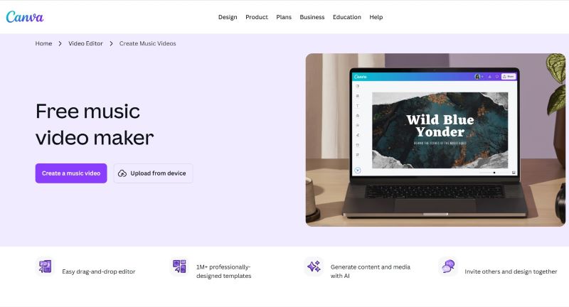 canva as music video maker