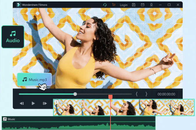 add music to filmora