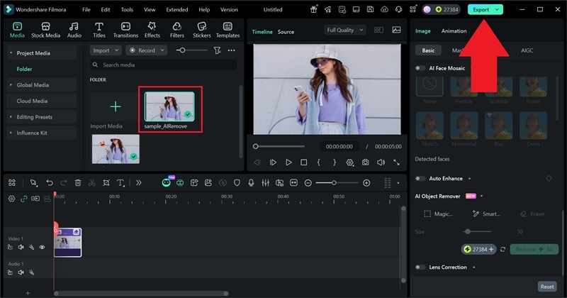 export the edited video