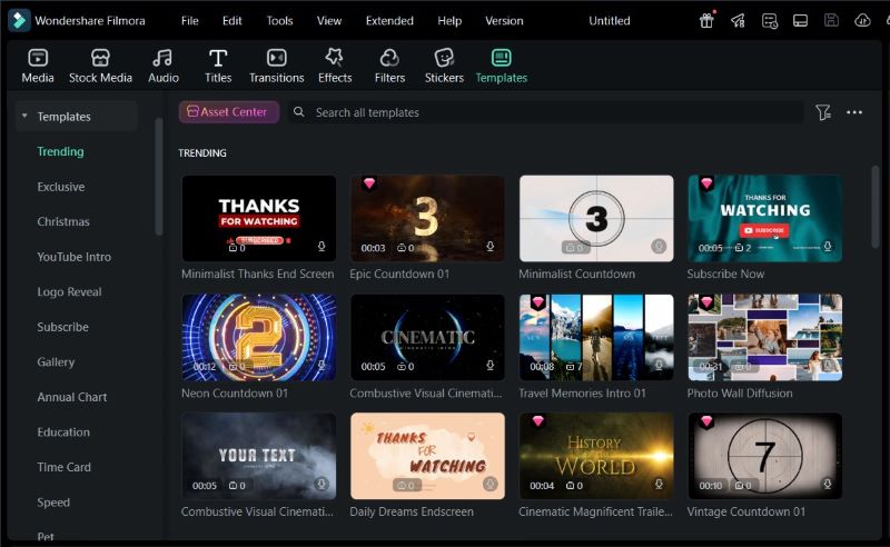 trending filmora templates