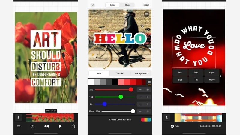 control settings to text on vont