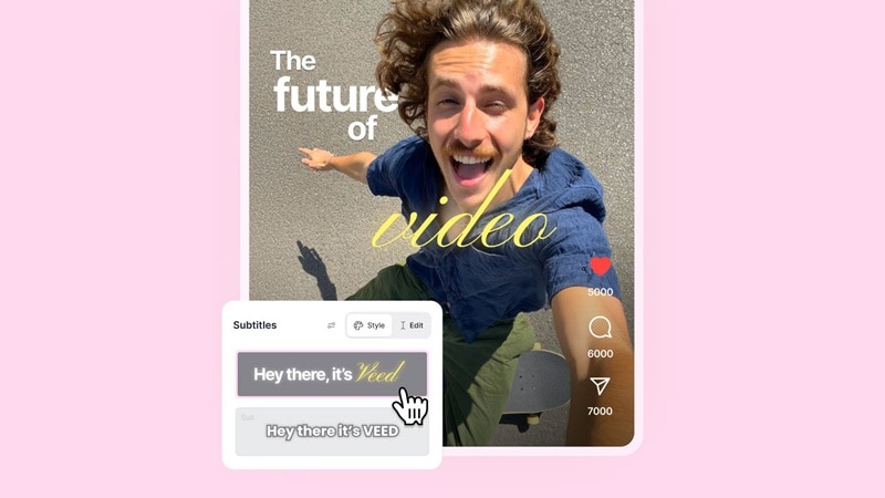 veed video text editor